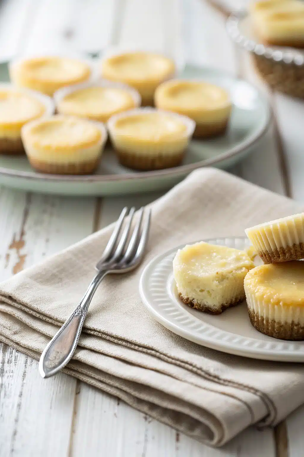 Easy Lemon Cheesecake Bites ingredients organized and measured on kitchen counter