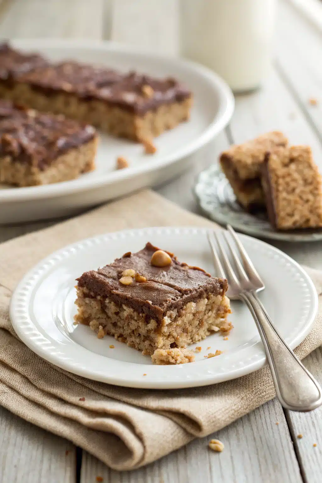Nutella Rice Krispie Treats ingredients organized and measured on kitchen counter