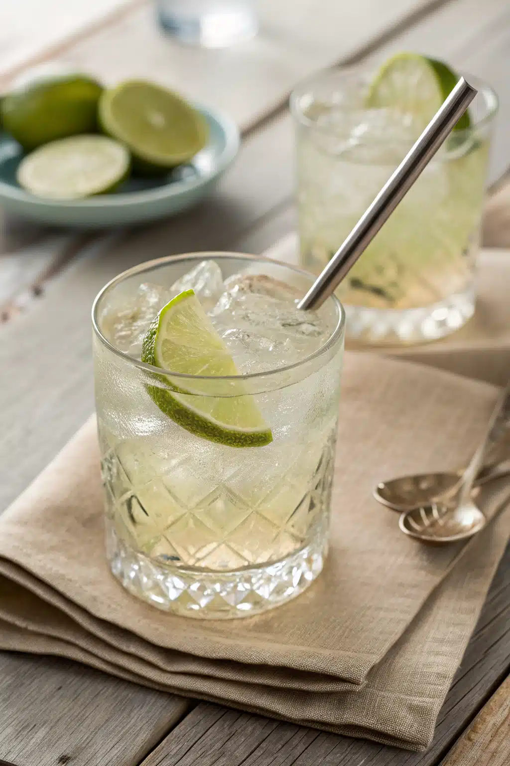 Easy Cocktail Recipes ingredients organized and measured on kitchen counter