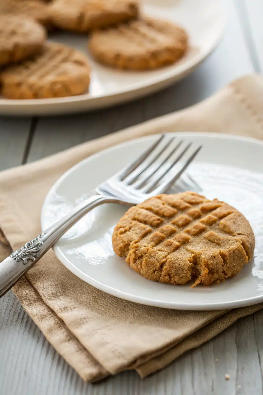 Peanut Butter Cookies ingredients organized and measured on kitchen counter
