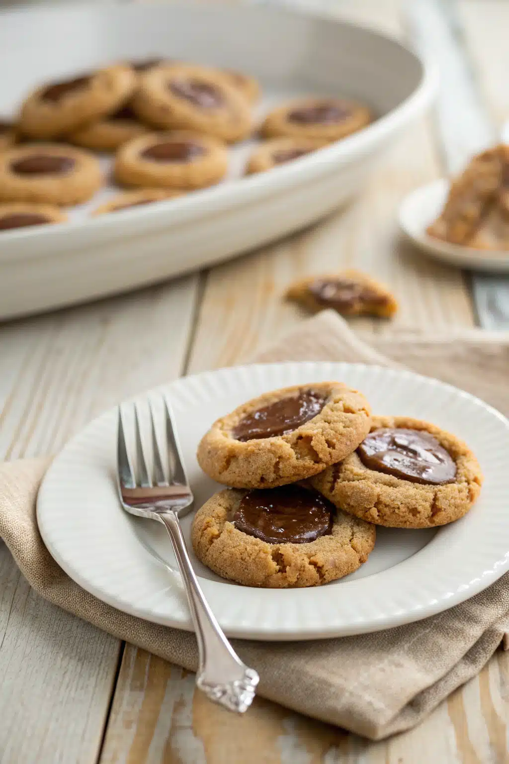 Peanut Butter Cup Cookies ingredients organized and measured on kitchen counter