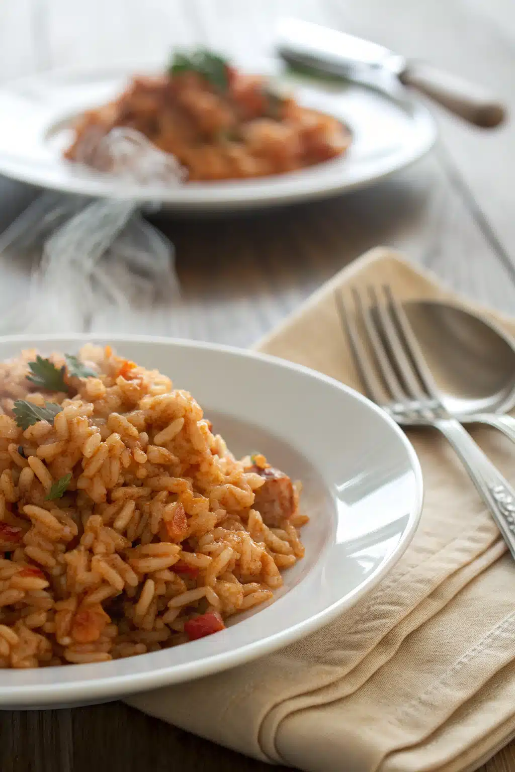 Best Spanish Rice ingredients organized and measured on kitchen counter