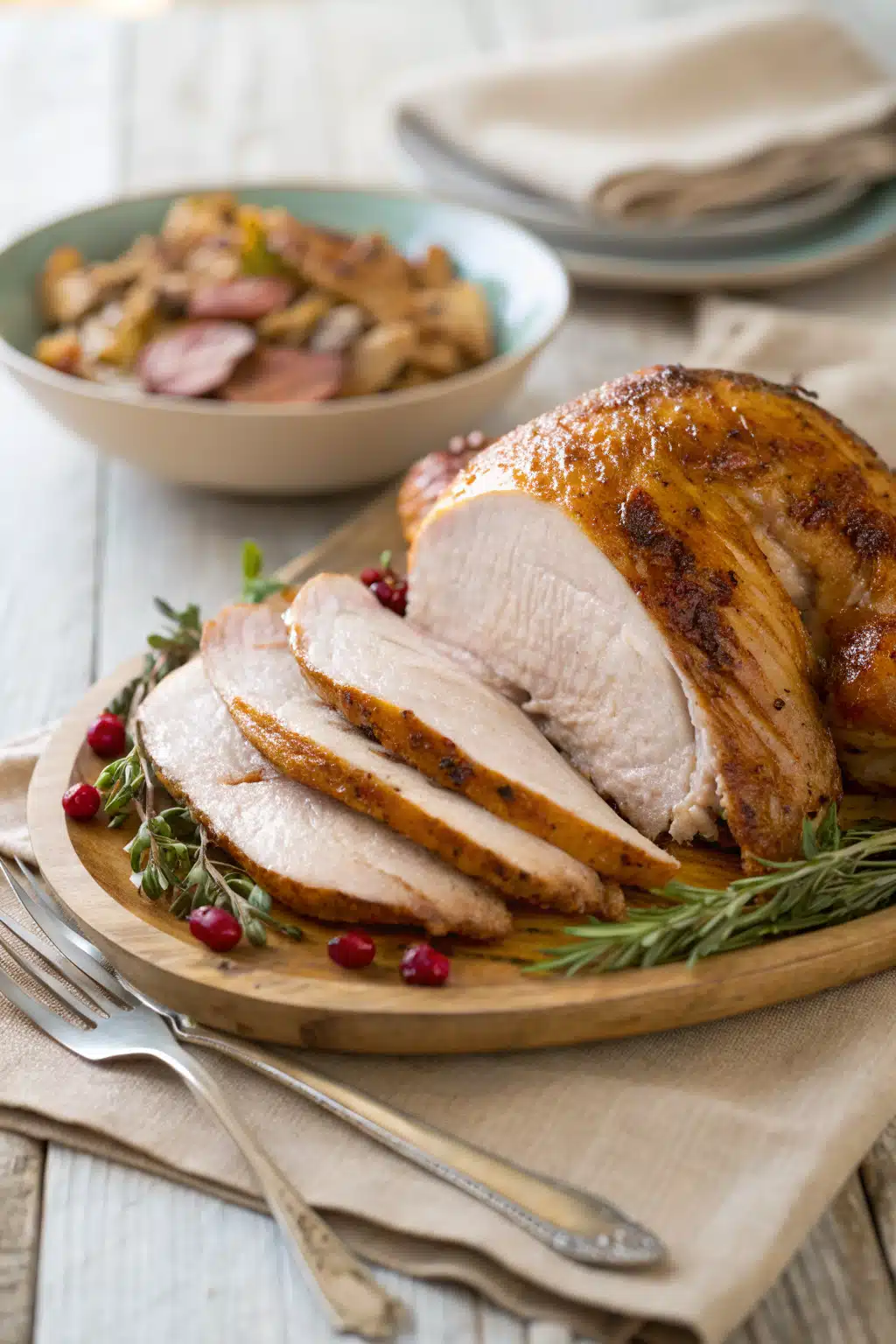 Thanksgiving Turkey ingredients organized and measured on kitchen counter