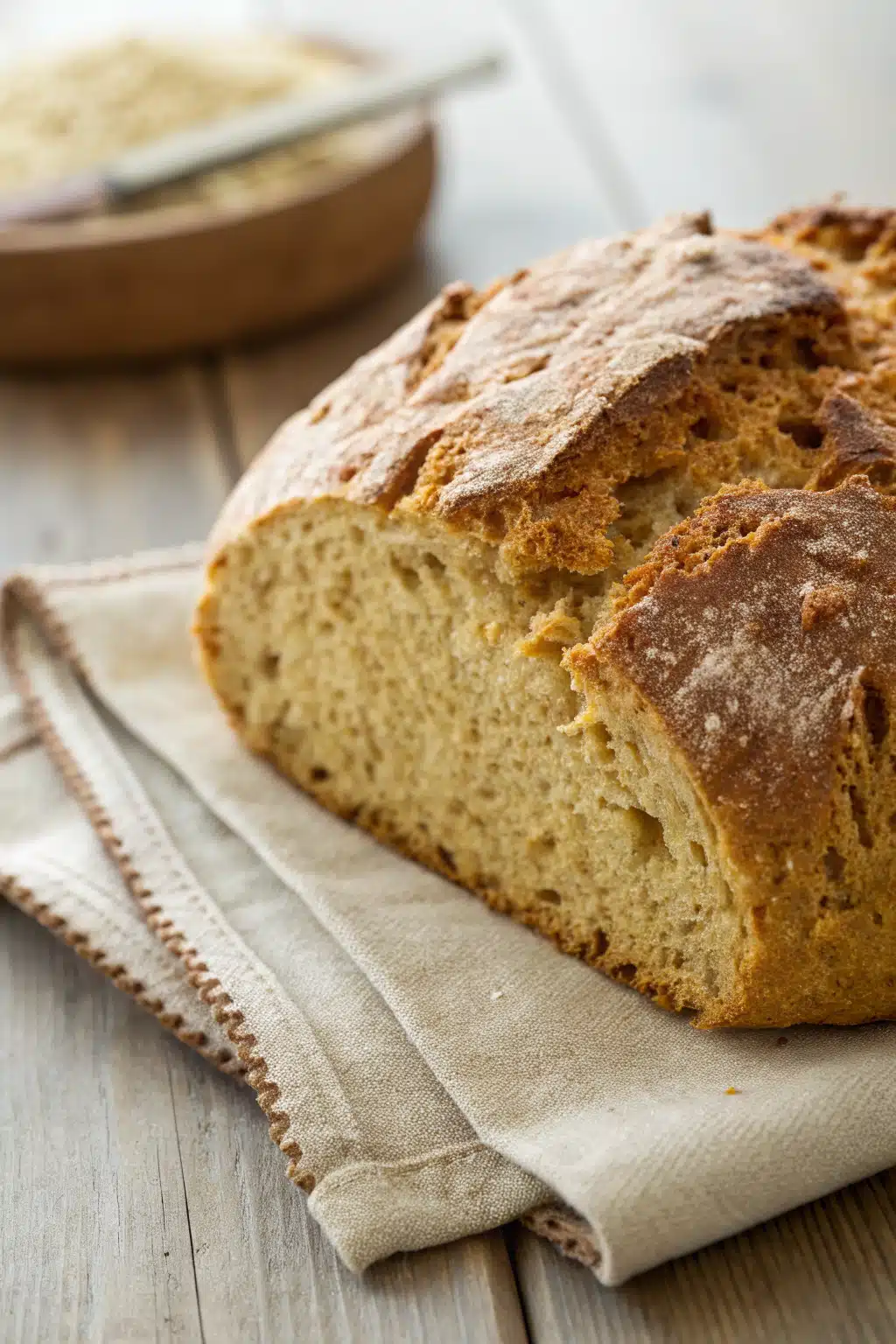 Easy Beer Bread slice on plate showing perfect texture and swirl pattern