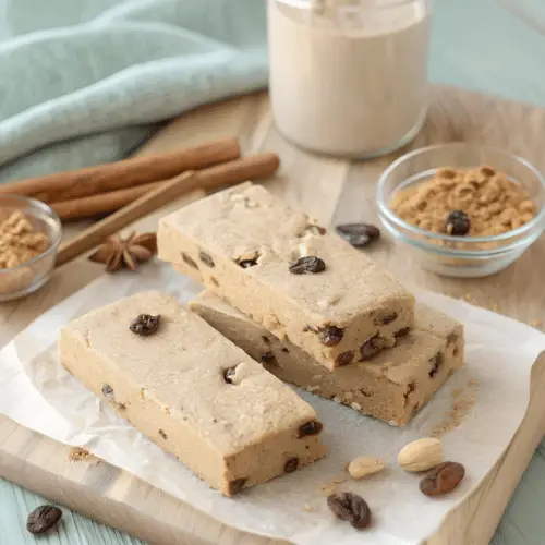 Cinnamon Raisin Protein Bars with Peanut Butter finished dish