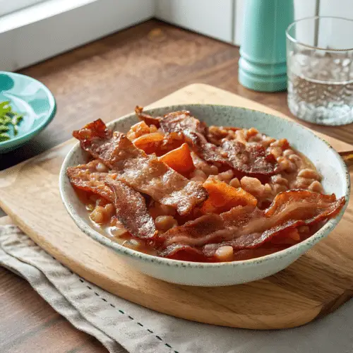 Hearty beef barley stew in a deep bowl