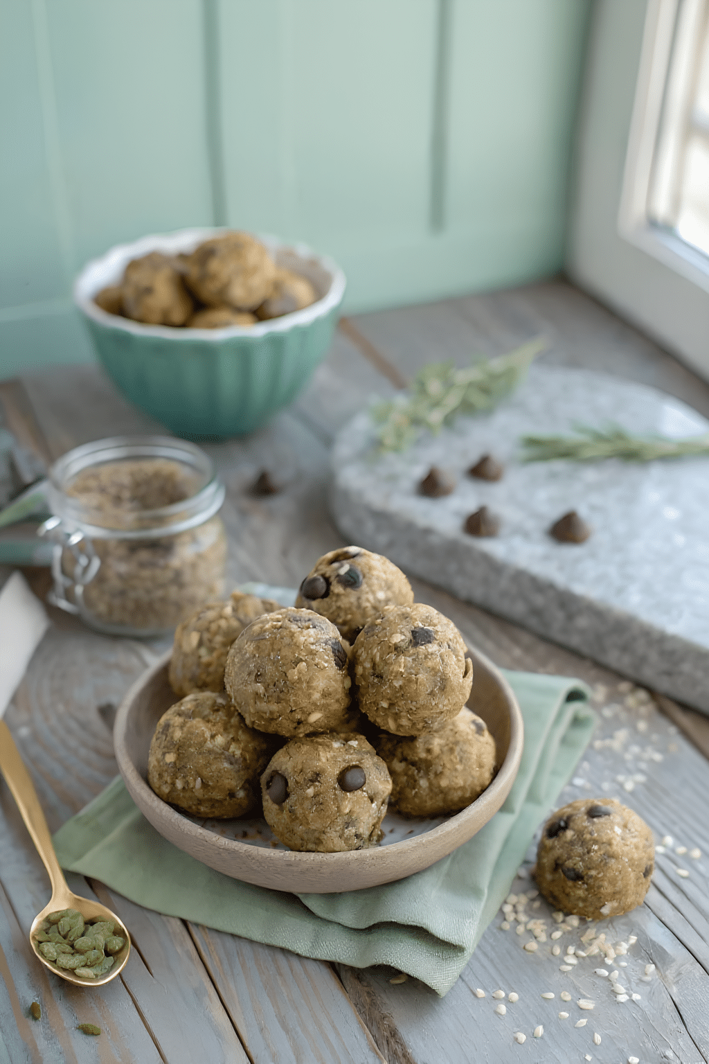 No Bake Energy Balls with Dates and Oats finished dish
