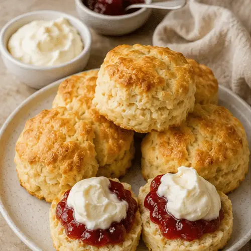 3 ingredient scones ready to serve