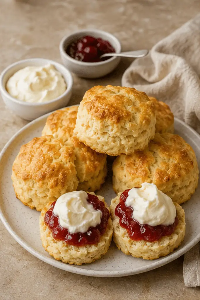 3 ingredient scones ready to serve