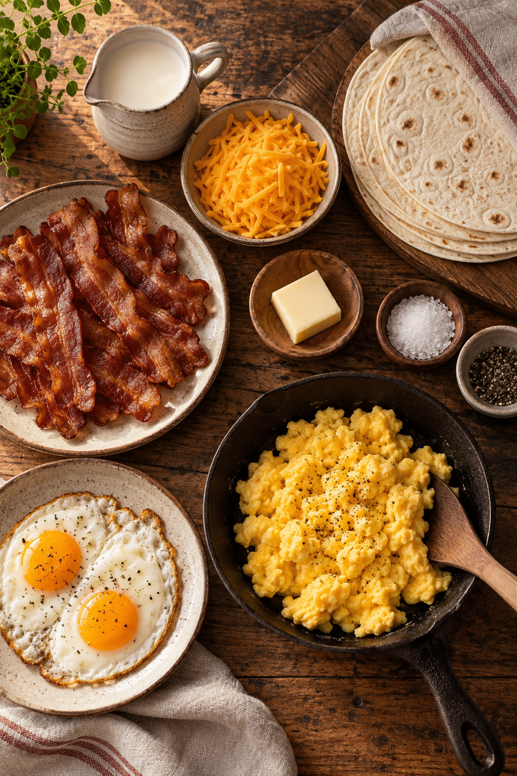 bacon egg cheese quesadillas ingredients