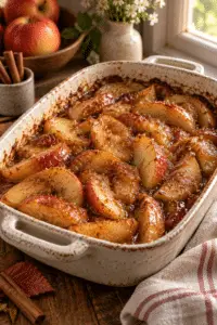 Baked apples in a baking dish