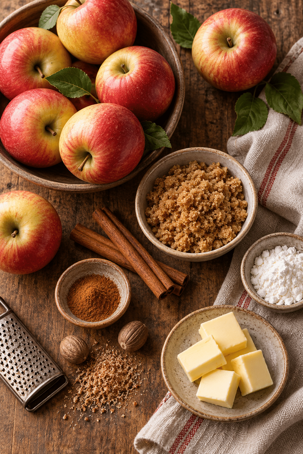 Ingredients for baked apples