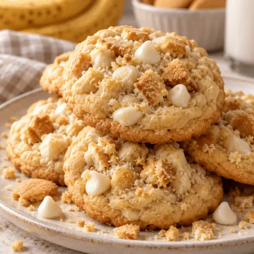 banana pudding cookies with vanilla wafers