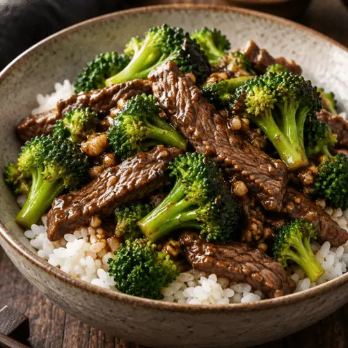 beef broccoli stir-fry finished dish