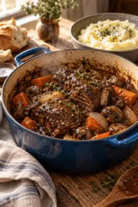 beef carbonnade with mustard and beer
