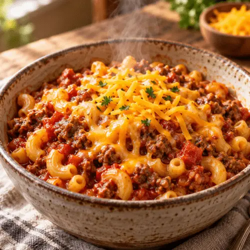 classic goulash in a bowl