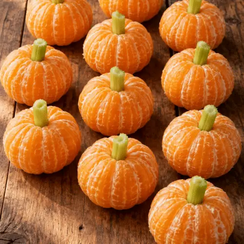 clementine pumpkins Halloween fruit snack