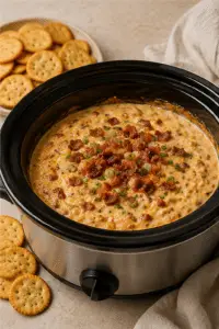 crock pot crack dip ready to serve