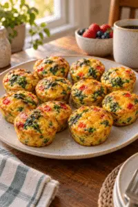 easy breakfast ideas cheesy spinach egg muffins