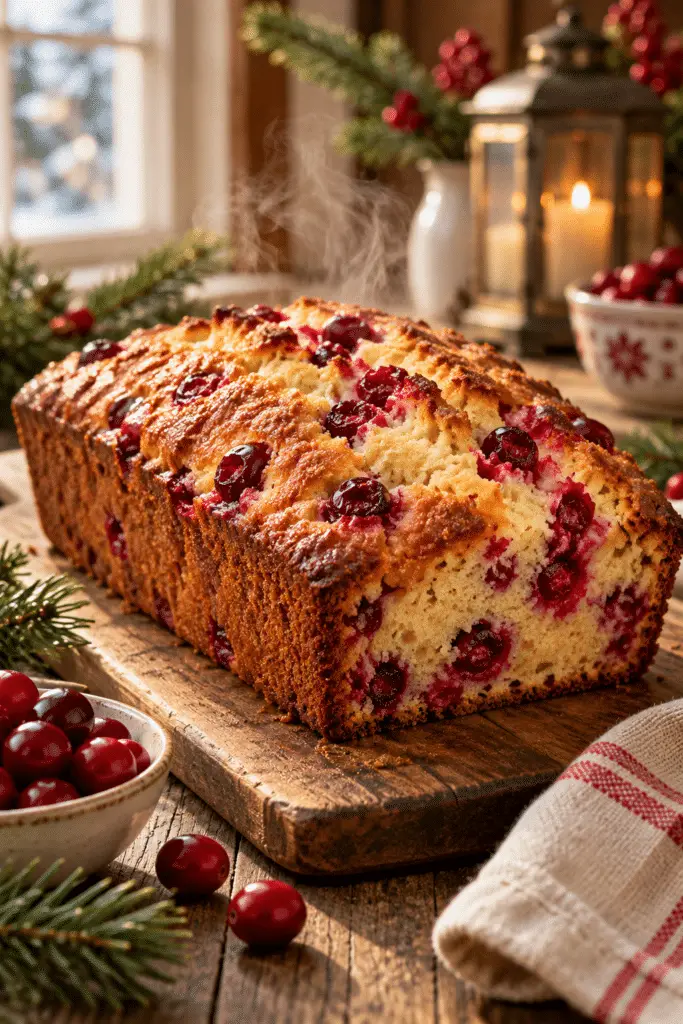 Easy cranberry bread loaf