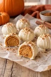 pumpkin truffles finished dish