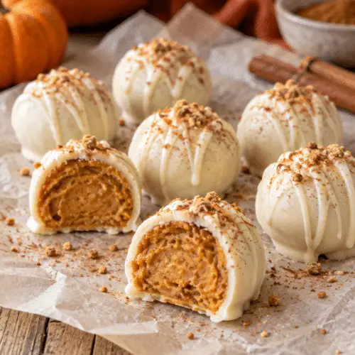 pumpkin truffles finished dish