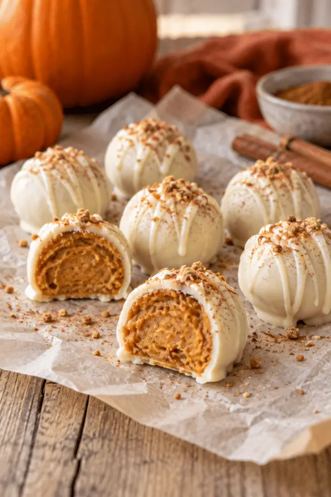pumpkin truffles finished dish
