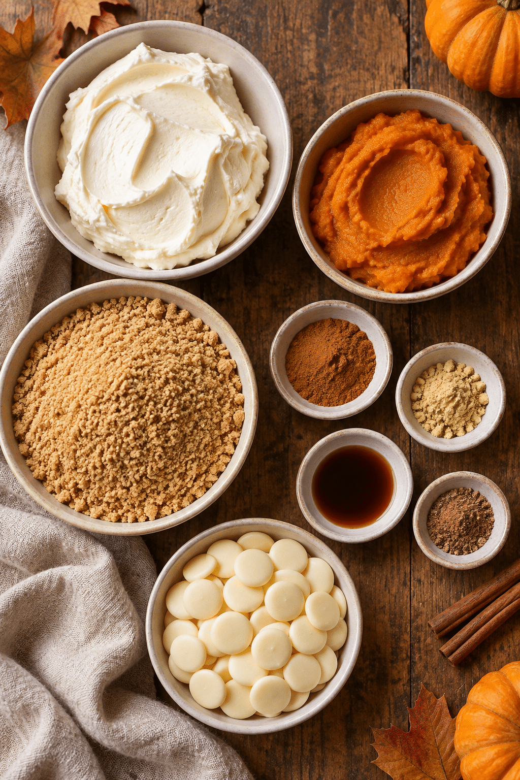 Ingredients for pumpkin truffles