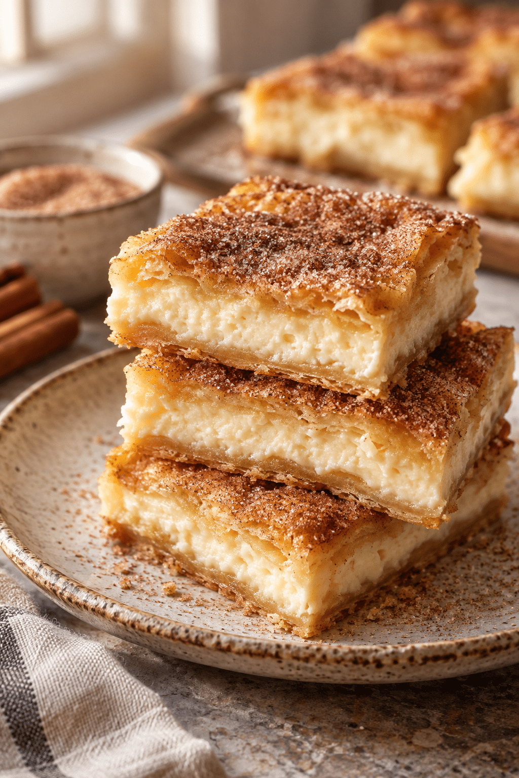 Ingredients for easy sopapilla cheesecake bars arranged for cooking