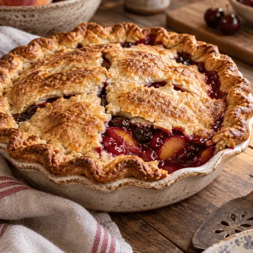 gluten free homemade pie with golden crust