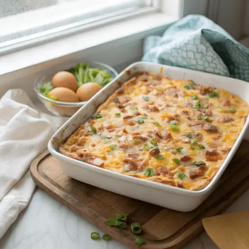 Farmer's breakfast casserole finished dish