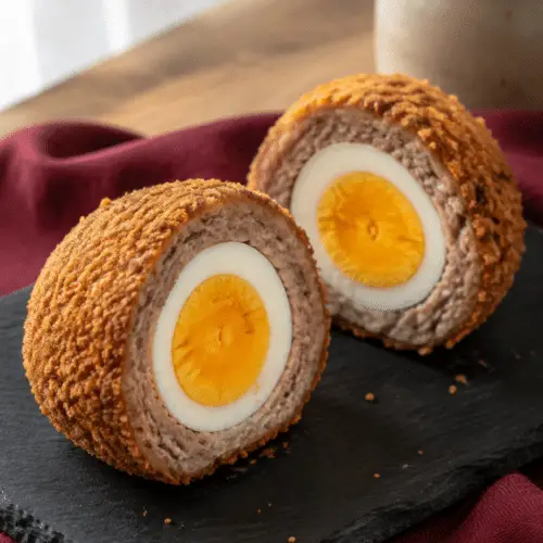 Finished homemade scotch eggs