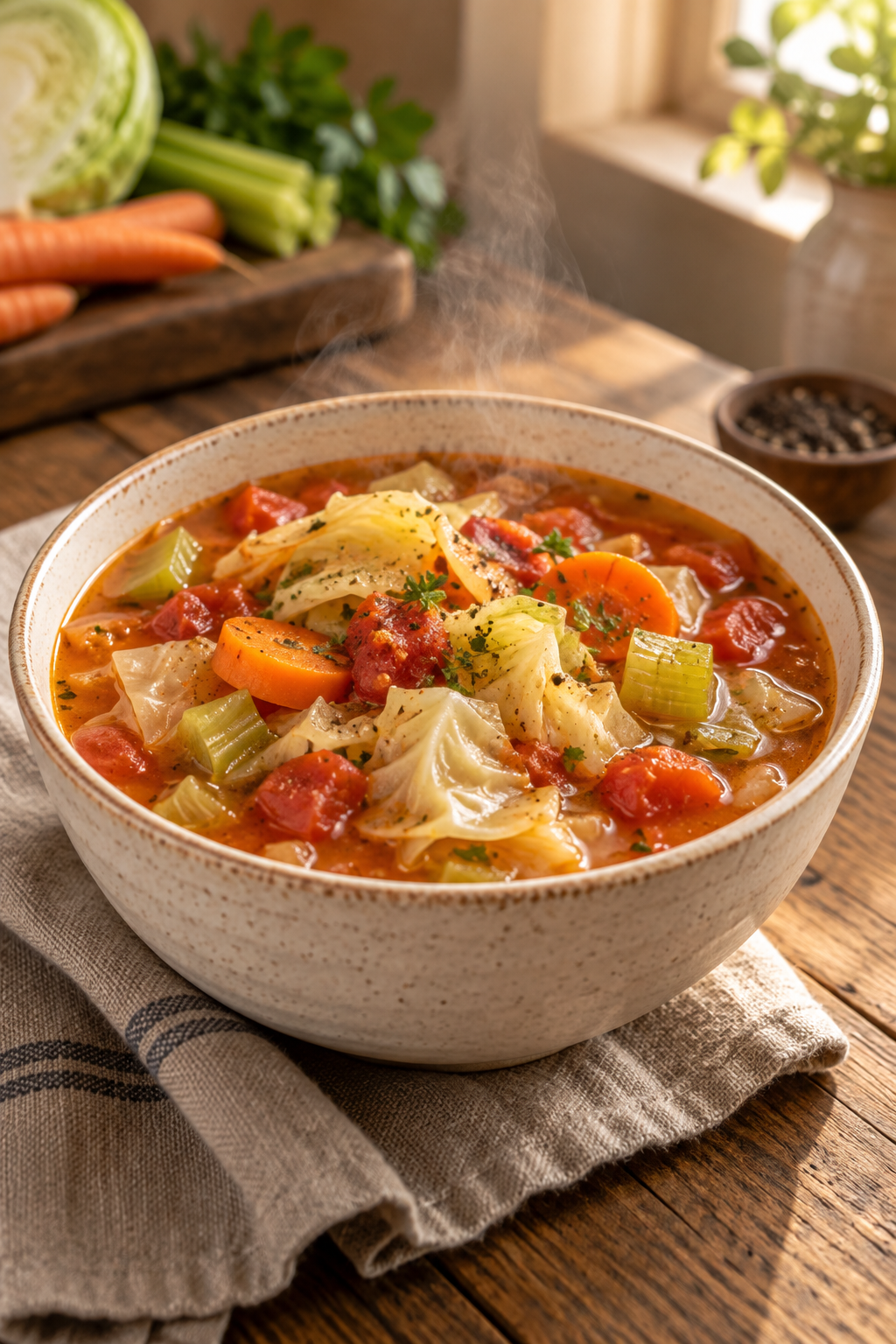 instant pot weight loss soup with cabbage and vegetables