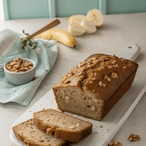 keto banana bread finished dish