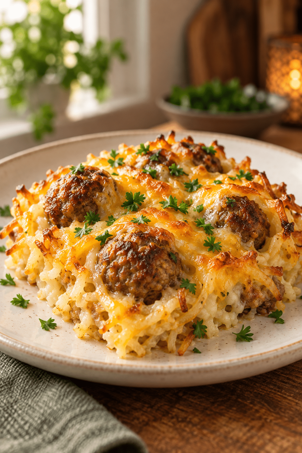 meatball hash brown bake ready to serve