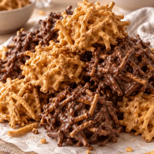 no-bake haystack cookies finished dish