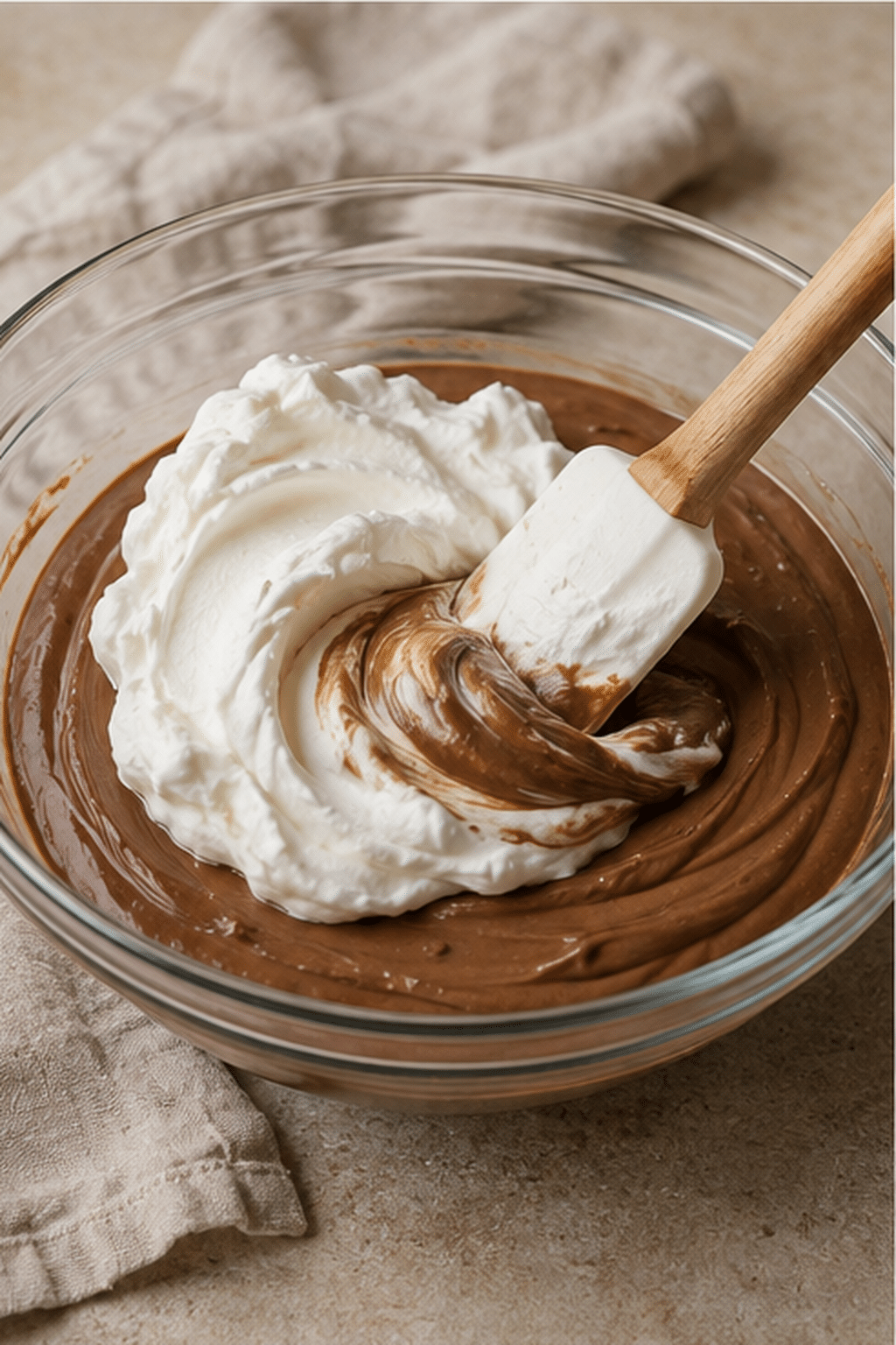 Preparing no bake Nutella cheesecake step by step