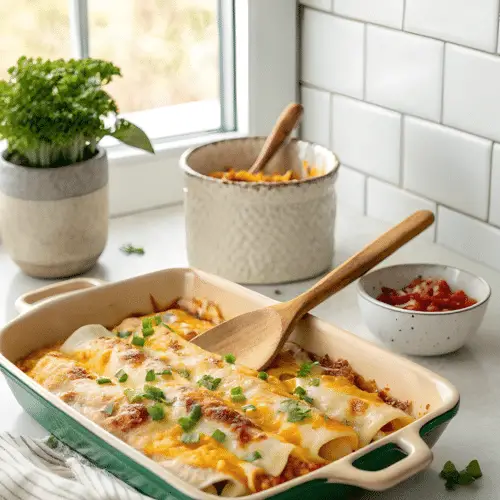 overnight breakfast enchiladas finished dish