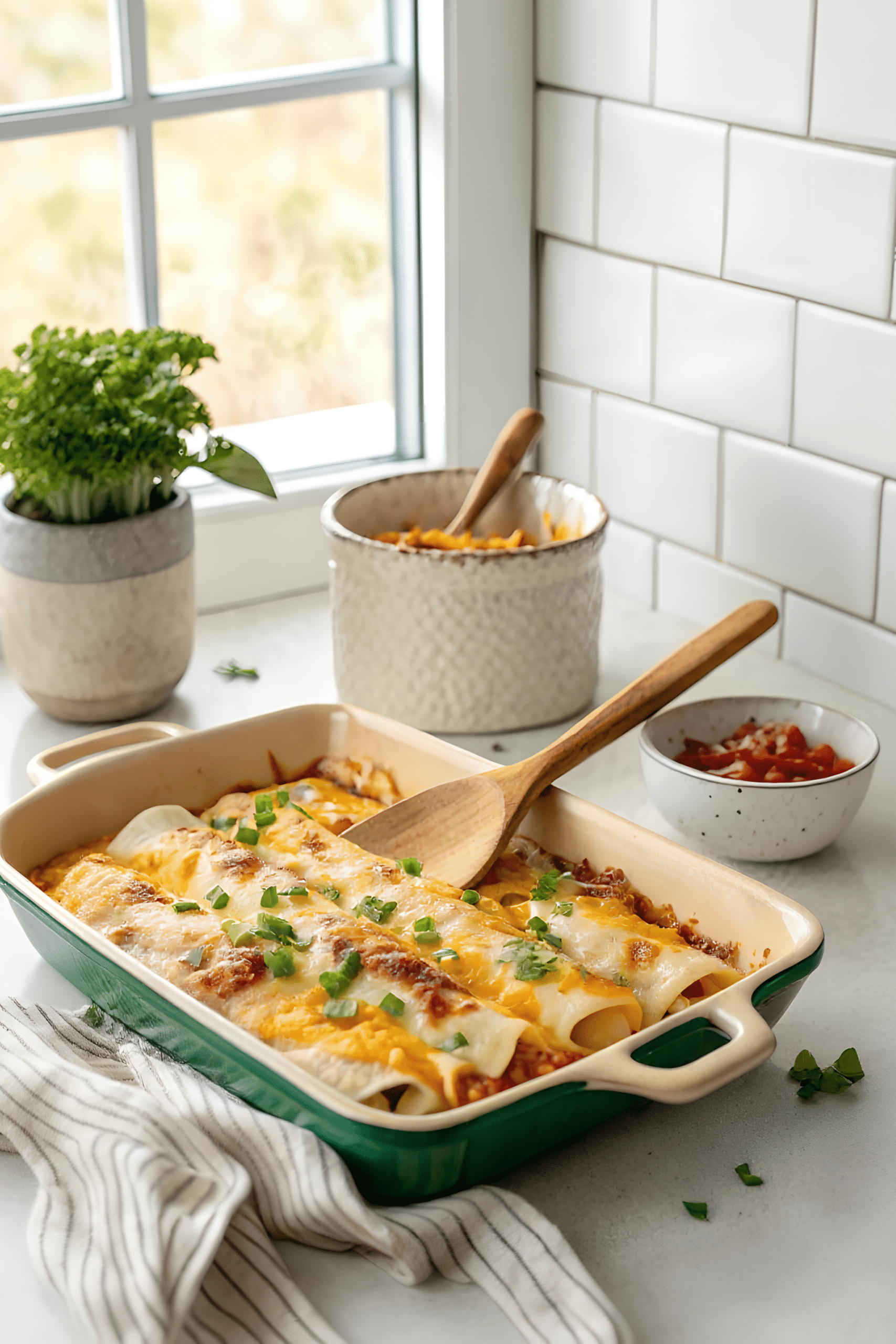 overnight breakfast enchiladas finished dish