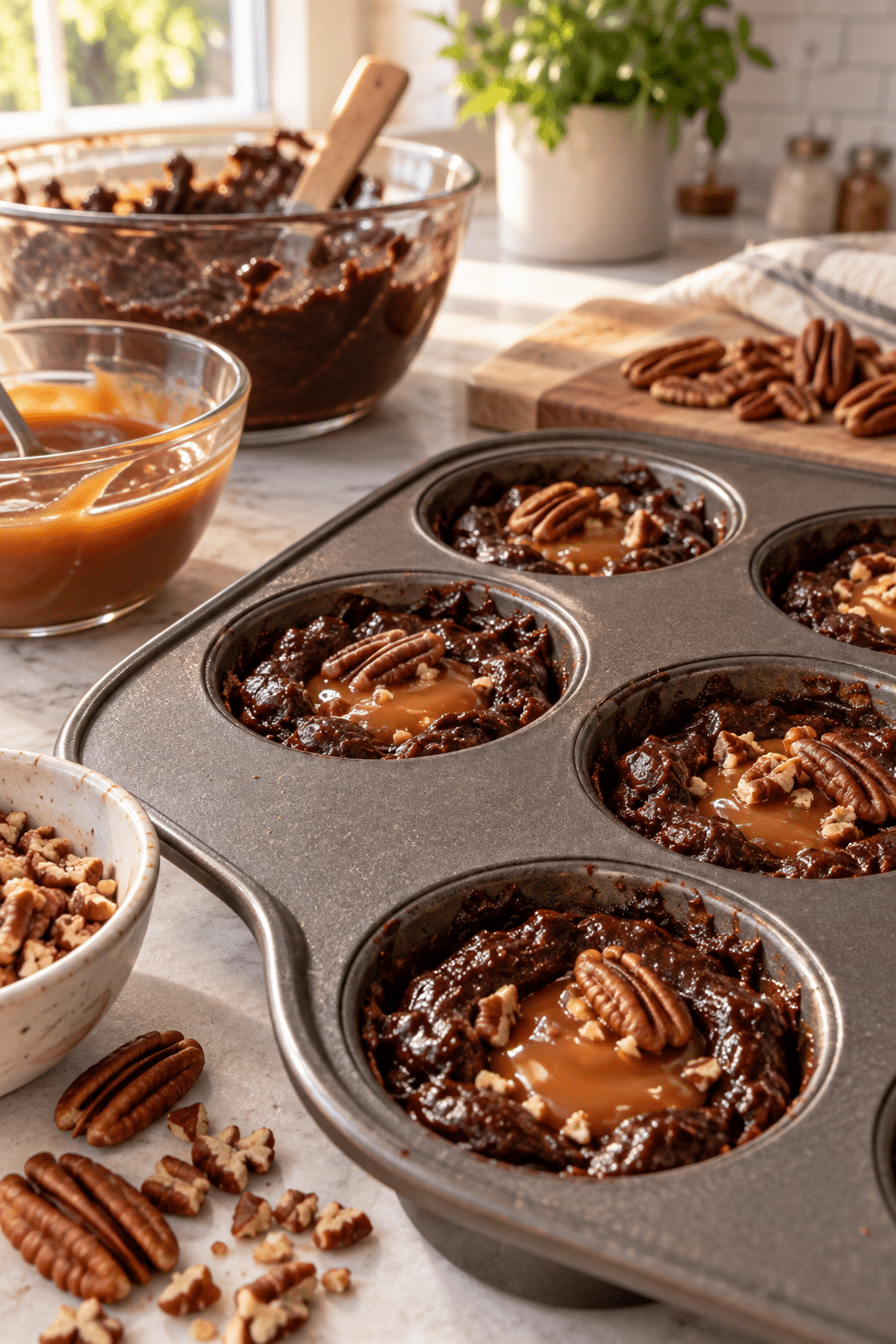 pecan pie brownie bombs preparation