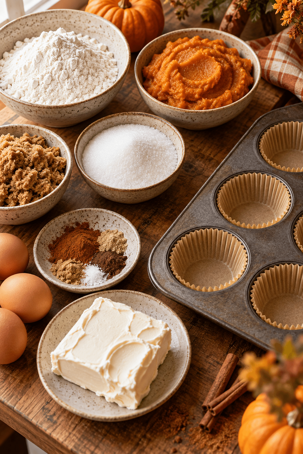 pumpkin cream cheese muffins ingredients