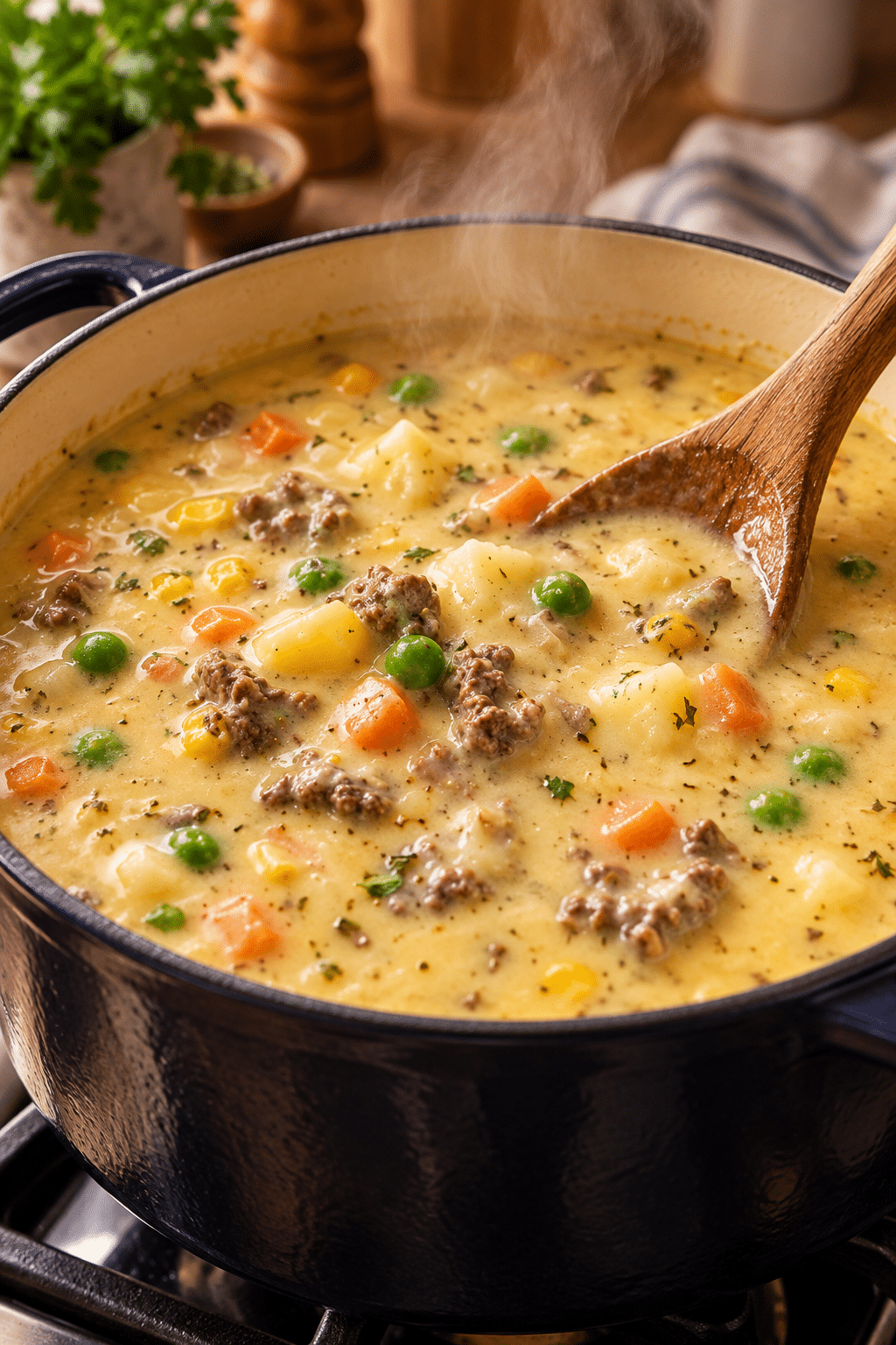 Making shepherd's pie soup