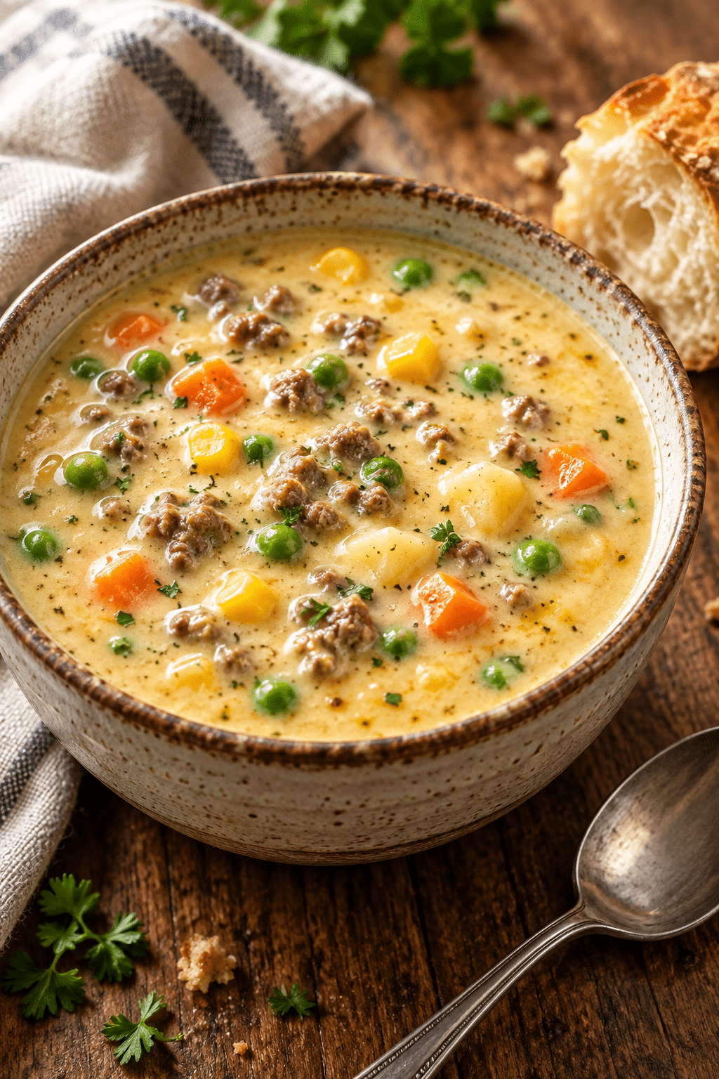 Finished shepherd's pie soup