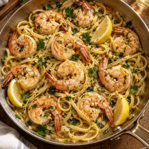 shrimp scampi recipe finished dish