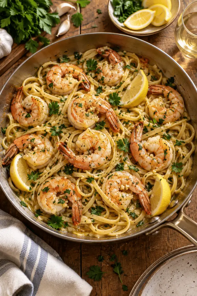 shrimp scampi recipe finished dish
