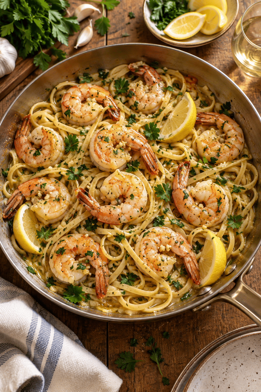shrimp scampi recipe finished dish