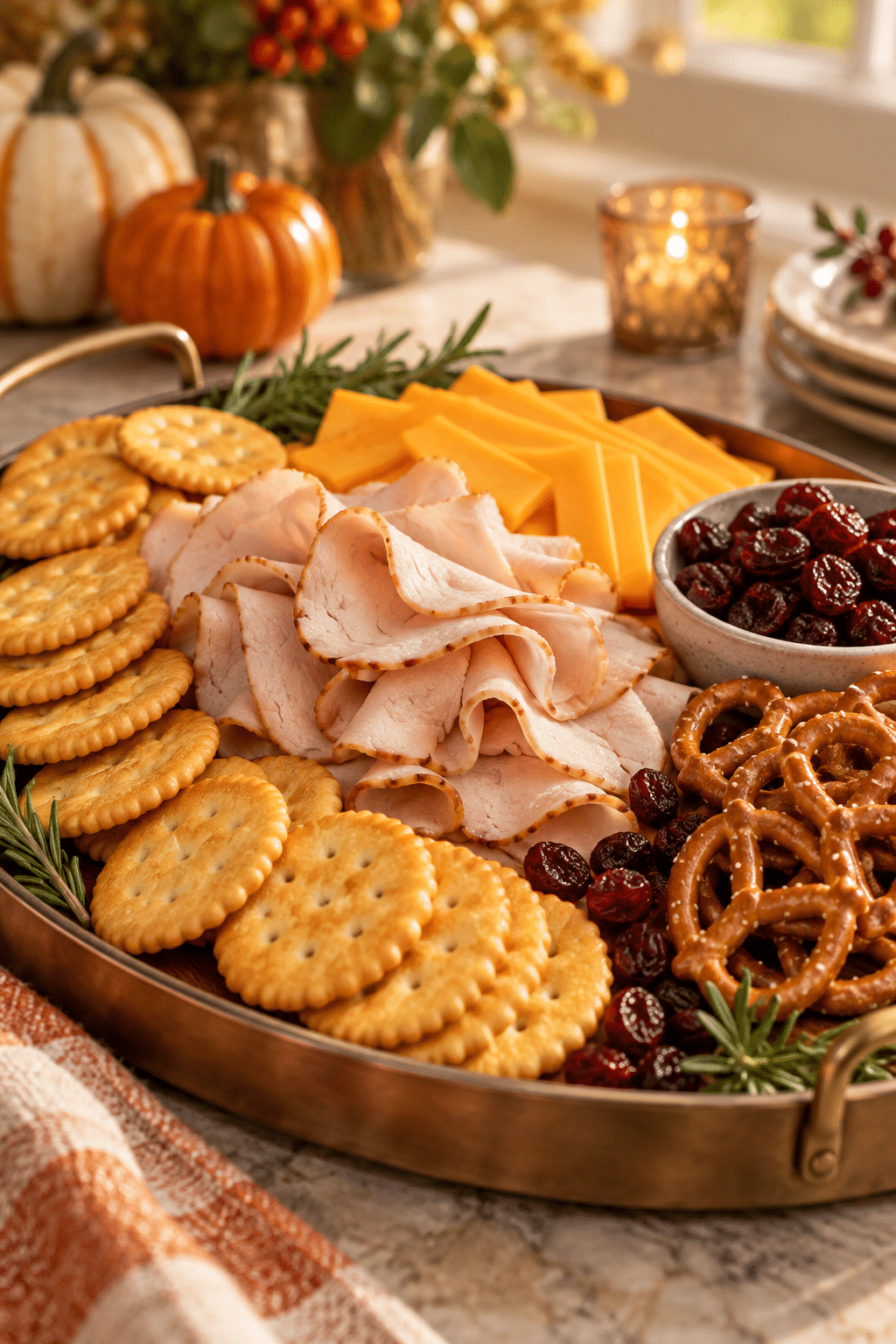 ingredients for turkey cracker snacks
