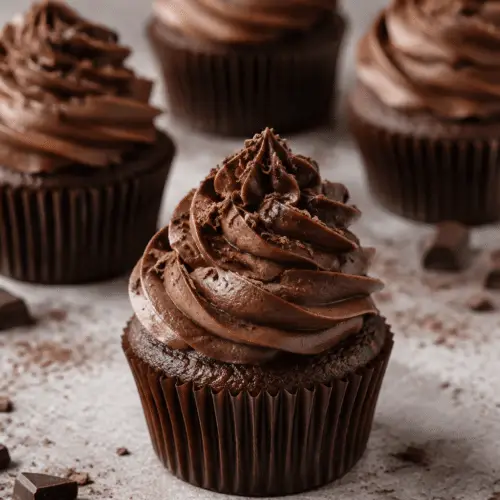vegan chocolate cupcakes finished dish
