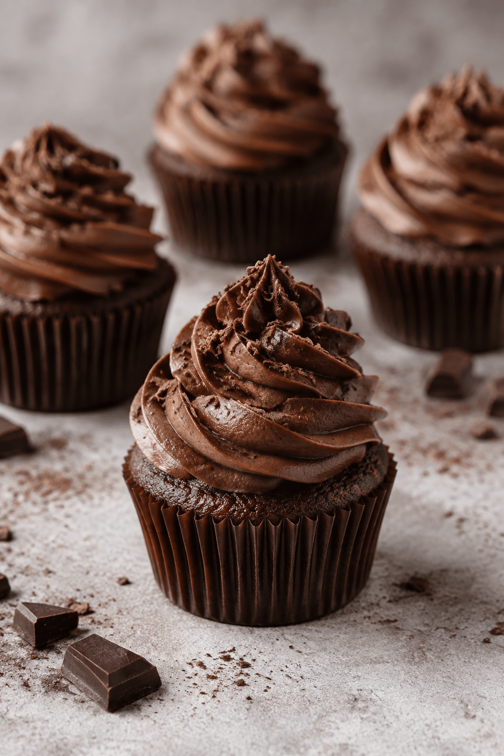vegan chocolate cupcakes finished dish