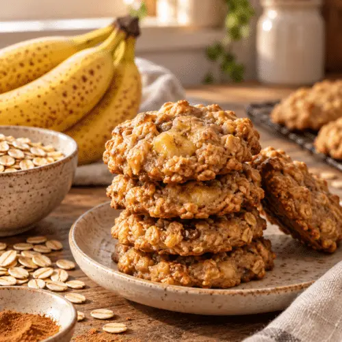 3 ingredient banana oatmeal cookies